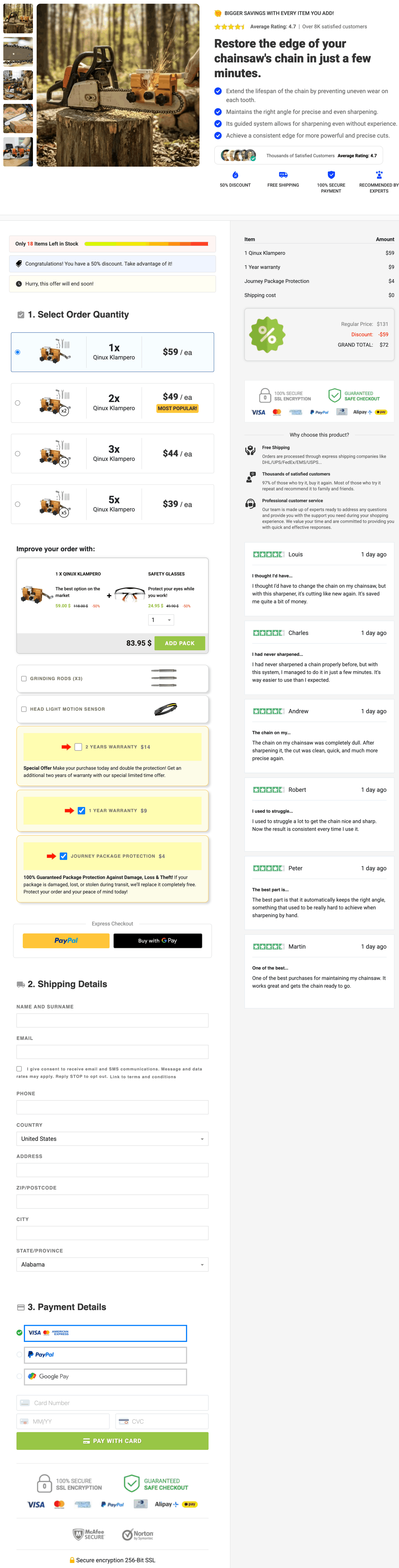 Qinux Klampero Official 100% Secure checkout page